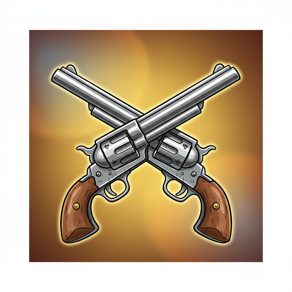 Crossed Pistols in Le Cowboy - betaalt 200x maximum