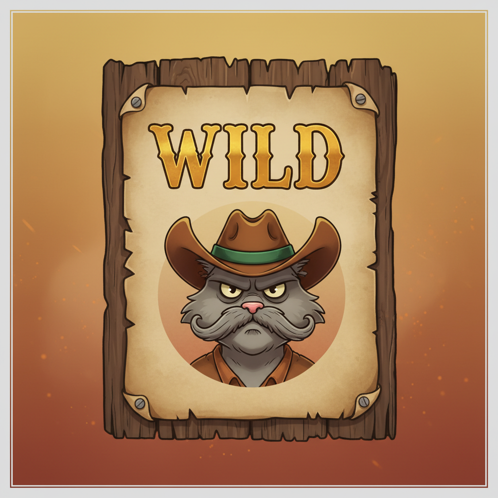 Wild symbool in Le Cowboy - transformeert naar Revolver Cylinder